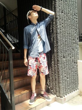 Haranoさん（メンズ・180cm）の夏コーディネート