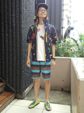 Haranoさん（メンズ・180cm）の夏コーディネート