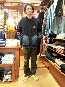 「MANASTASH（マナスタッシュ）のアイテム（その他アウター）」を使った、Haranoさん（メンズ・180cm）の冬コーディネート