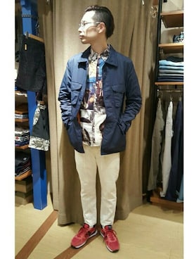 「Saucony（サッカニー）のアイテム」を使った、Haranoさん（メンズ・180cm）の秋コーディネート