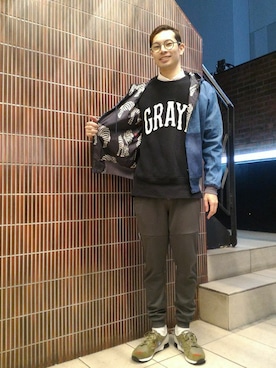 「narifuri（ナリフリ）のアイテム」を使った、Haranoさん（メンズ・180cm）の冬コーディネート