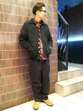「KATO`（カトー）のアイテム」を使った、Haranoさん（メンズ・180cm）の冬コーディネート