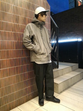 「BEYOND（ビヨンド）のアイテム（ジャケット/アウター）」を使った、Haranoさん（メンズ・180cm）の冬コーディネート