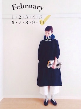 「Johanna Gullichsen」｜「アイテム（その他アウター）」を使った、 s h i.さん（レディース・157cm）の冬コーディネート