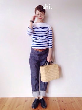 「Scye（サイ）のアイテム」を使った、 s h i.さん（レディース・157cm）の夏コーディネート