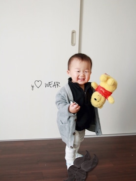 「おとなしめ」｜「アイテム（その他）」を使った、y♡さん（キッズ・70cm）の冬コーディネート