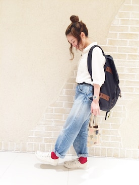 「ボーイフレンドデニム」｜Miki.Nさん（レディース・149cm）の夏コーディネート