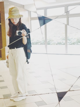 「ポケットＴシャツ」｜Miki.Nさん（レディース・149cm）の春コーディネート