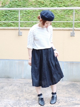 「MHL.」｜Miki.Nさん（レディース・148cm）の夏コーディネート