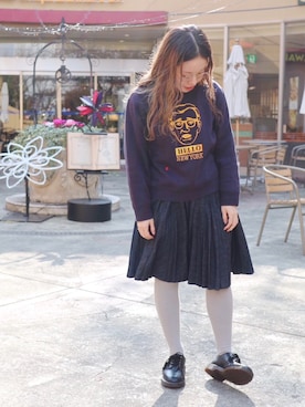 「アイテム（タイツ/ストッキング）」を使った、Miki.Nさん（レディース・148cm・20代）の冬コーディネート