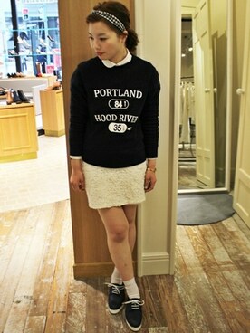 「プラットフォーム」｜「アイテム（その他シューズ）」を使った、LeTalon渋谷店さん（レディース・155cm）の冬コーディネート