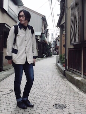 「アイテム（その他アウター）」を使った、山本浩章さん（メンズ・172cm・20代）の秋コーディネート
