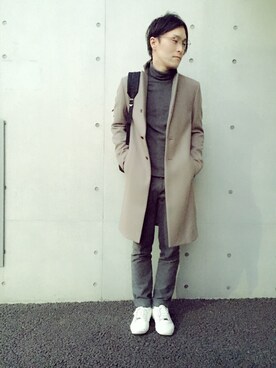 「EDIFICE（エディフィス）のアイテム（その他トップス）」を使った、山本浩章さん（メンズ・173cm）の秋コーディネート