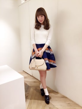 「snidel」｜「アイテム（バッグ）」を使った、manami uchidaさん（レディース・163cm）の秋コーディネート