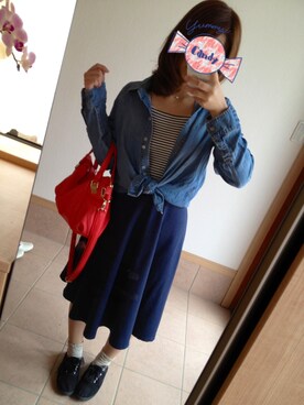 「LOWLYS FARM」｜藤香さん（レディース・157cm）の春コーディネート