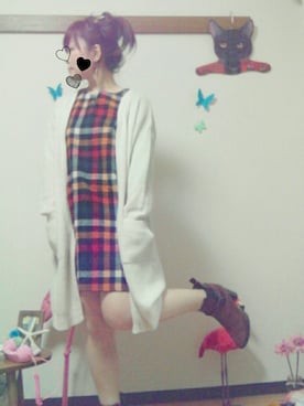 「ニットロングカーデ」｜k kさん（レディース・158cm）の秋コーディネート