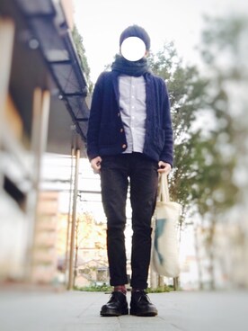 「TOPMAN（トップマン）のアイテム（チノパンツ）」を使った、かげさん（メンズ・172cm）の秋コーディネート
