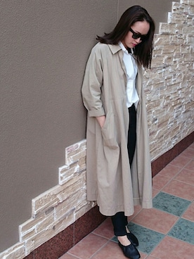 「5351 POUR LES FEMMES（ゴーサンゴーイチプールファム）のアイテム（パンツ）」を使った、ryoさん（レディース・156cm）の春コーディネート