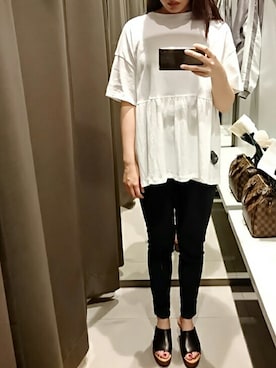 「5351 POUR LES FEMMES（ゴーサンゴーイチプールファム）のアイテム（パンツ）」を使った、ryoさん（レディース・156cm）の春コーディネート