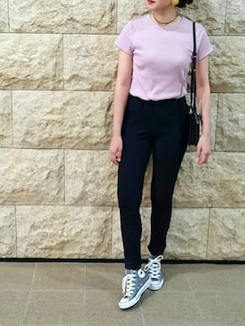 「5351 POUR LES FEMMES（ゴーサンゴーイチプールファム）のアイテム（パンツ）」を使った、ryoさん（レディース・156cm）の秋コーディネート