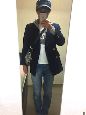 「Stanley Blacker（スタンリーブラッカー）のアイテム（テーラードジャケット）」を使った、Tak.Kさん（メンズ・168cm）の秋コーディネート