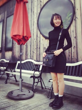 「Marc by Marc Jacobs（マークバイマークジェイコブス）のアイテム（レッグウェア）」を使った、misaさん（レディース・165cm）の冬コーディネート