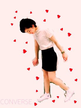 「Sunnyday」｜「アイテム（ハンチング/ベレー帽）」を使った、misaさん（レディース・165cm）の春コーディネート