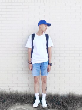 「NIKE(ナイキ)のアイテム(ショルダーバッグ)」を使った、LWJさん(メンズ・177cm)の秋コーディネート