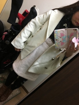 「Chico（チコ）のアイテム（ピーコート）」を使った、funamonさん（レディース・152cm）の冬コーディネート