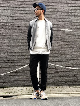「NAVAL（ナバル）のアイテム（スタジャン）」を使った、SOMAさん（メンズ・180cm）の秋コーディネート