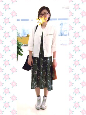 「EVILACTのアイテム」を使った、S.  Janeさん（レディース・158cm）の春コーディネート