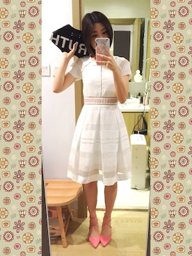 「KATIE JUDITHのアイテム」を使った、S.  Janeさん（レディース・158cm）の春コーディネート