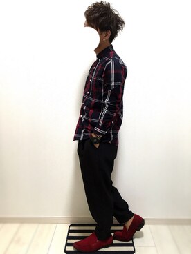 「roshell（ロシェル）のアイテム（シューズ）」を使った、ともさん（メンズ・164cm）の夏コーディネート