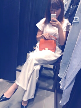 「MULLER（ミューラー）のアイテム（パンツ）」を使った、Minamiさん（レディース・165cm）の夏コーディネート