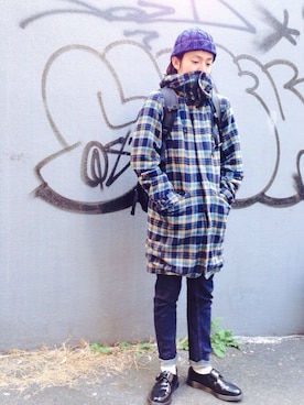 「nonnative（ノンネイティブ）のアイテム（その他アウター）」を使った、もりおかゆうたさん（メンズ・170cm）の冬コーディネート