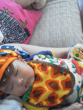 「BACK ALLEY（バックアレイ）のアイテム」を使った、たろうさん（キッズ・70cm）の冬コーディネート