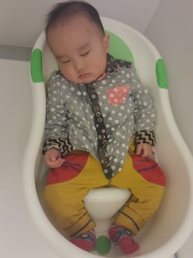 「BACK ALLEY（バックアレイ）のアイテム」を使った、たろうさん（キッズ・70cm）の冬コーディネート