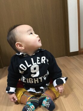 「BACK ALLEY（バックアレイ）のアイテム」を使った、たろうさん（キッズ・70cm）の冬コーディネート