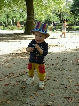 「BACK ALLEY（バックアレイ）のアイテム」を使った、たろうさん（キッズ・70cm）の春コーディネート