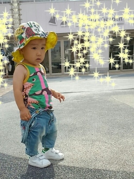 「BACK ALLEY（バックアレイ）のアイテム」を使った、たろうさん（キッズ・70cm）の夏コーディネート