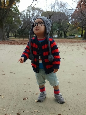 「BACK ALLEY（バックアレイ）のアイテム」を使った、たろうさん（キッズ・80cm）の冬コーディネート