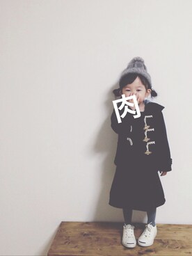 「タータンチェック」｜keemiiiiiさん（キッズ・100cm）の冬コーディネート