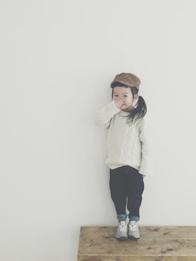 keemiiiiiさん（キッズ・100cm）の冬コーディネート