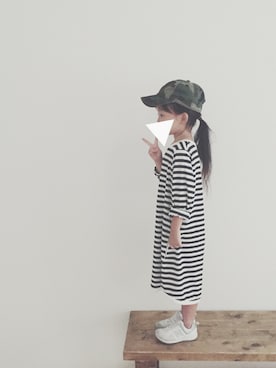 「こども ビームス（コドモビームス）のアイテム（ワンピース/ドレス）」を使った、keemiiiiiさん（キッズ・110cm）の秋コーディネート