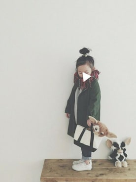 「niko and...（ニコアンド）のアイテム（雑貨/ホビー）」を使った、keemiiiiiさん（キッズ・110cm）の冬コーディネート