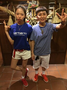 艾波エンポ & 小新しんちゃんさん(レディース・160cm)の秋コーディネート