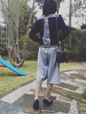 「axes femme（アクシーズファム）のアイテム（ブルゾン）」を使った、kayocchiさん（レディース・163cm）の冬コーディネート