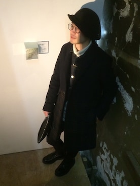 「DRESSEDUNDRESSED（ドレスドアンドレスド）のアイテム（ブーツ）」を使った、Sä怪さん（メンズ・172cm）の冬コーディネート