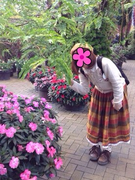 「アイテム（ハンチング/ベレー帽）」を使った、ゆ き こ ん ○さん（レディース・156cm・10代）の夏コーディネート