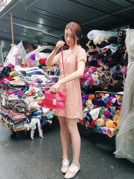 「streetsnap」｜「アイテム（ワンピース/ドレス）」を使った、kayanさん（レディース・175cm）の夏コーディネート